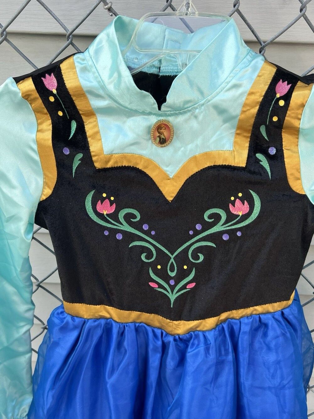 DISNEY STORE FROZEN "ANNA" Costume Girls Size 9/10 Halloween Princess Dress Up - Picture 6 of 11